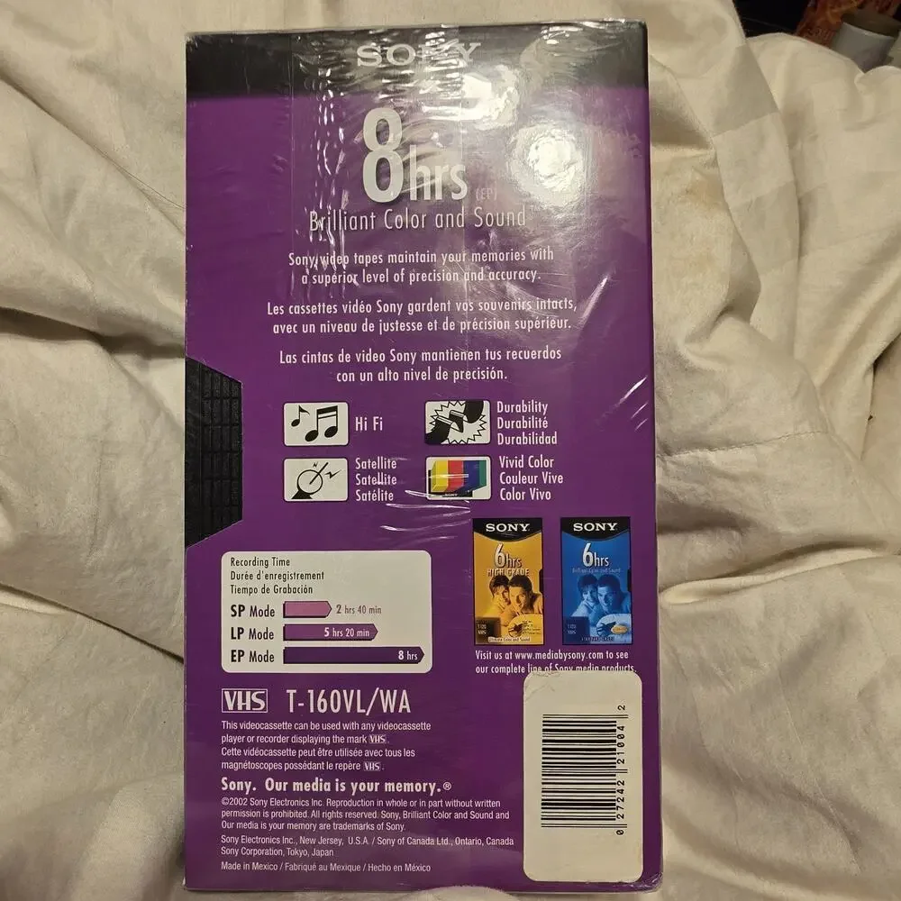 Sony T-160VL/WA VHS 3 Pack Deadstock